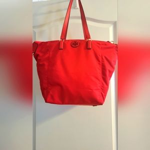 Tory Burch Red Nylon Tote